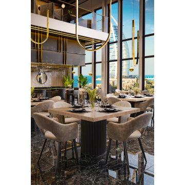 VERONA | Blat stołu Gastro Massiv | W: 140 x 140 cm | Dąb | Kwadratowy