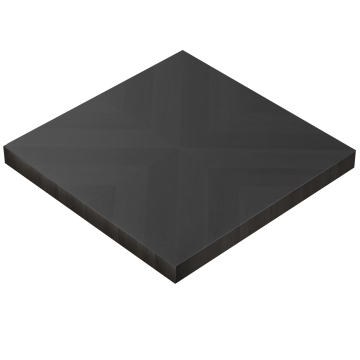 VERONA | Gastro Massiv Tischplatte | B:T 70 x 70 cm | Schwarz | Quadratisch