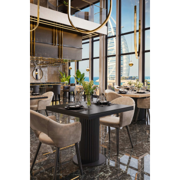 VERONA STEEL | Gastro Massiv Bordplate | B:T 60 x 60 cm | Svart | Firkantet
