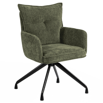 Veronika | Hotellstol | Grön | Tyg/Textil | Vridbar bas