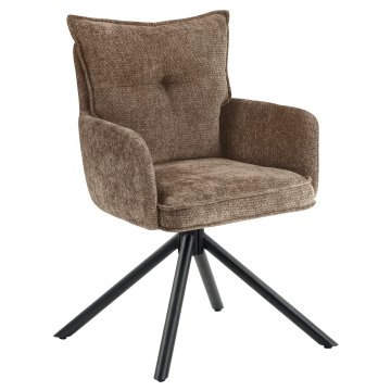 Veronika | Hotellstol | Mørkebrun | Stoff/Tekstil | Svingbar base