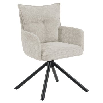 Veronika | Hotellstol | Beige | Stoff/Tekstil | Svingbar base