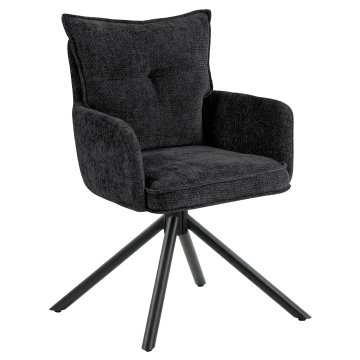 Veronika | Hotel Chair | Black | Fabric/Textile | Swivel Base