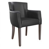 VIOLA | Bistrostuhl | Schwarz | Leder