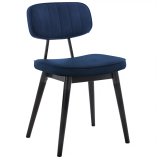 Violeta | Chaise de bistro | Velours | Bleu