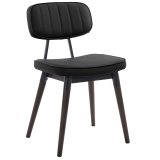 Violeta | Chaise de bistrot | Cuir | Noir