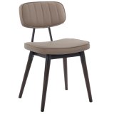 Violeta | Chaise de bistrot | Cuir | Taupe