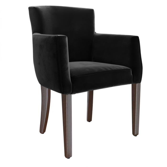 VIOLA | Bistro Velvet Chair | Black