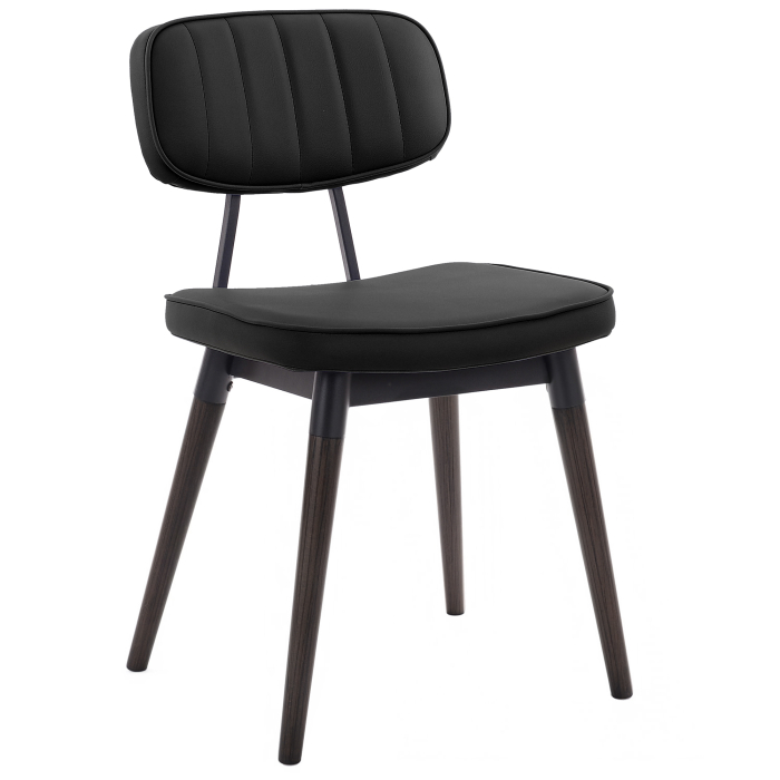 Violeta | Bistro stol | Läder | Svart