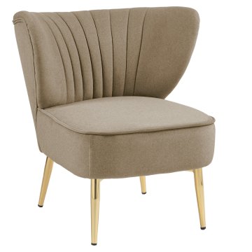 VICTORIA | Bistro Lounge-essel | Samt | Taupe
