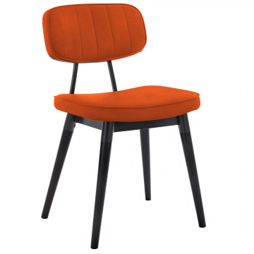 Violeta | Fauteuil de bistrot | Velours | Orange