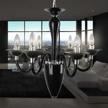 VITTORIA | Lámparas Murano | Ø710mm | Negro clásico