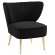 VICTORIA | Fauteuil Lounge Bistro | Velours | Noir
