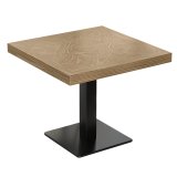VM | Bistro Tisch | 80 x 80 cm | H 76 cm | Eiche | Gestell: Schwarz