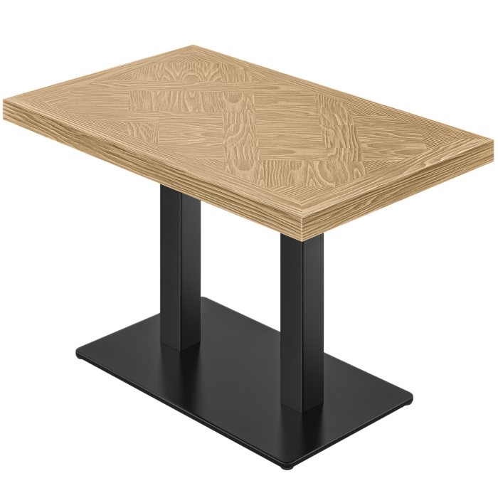 VM | Bistrobord | 120 x 70 cm | H 77 cm | Eik | Stativ: Svart