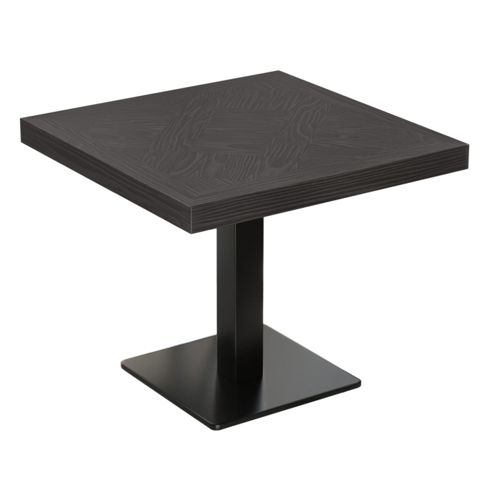 VM | Bistro Tisch | 70 x 70 cm | H 77 cm | Wenge | Gestell: Schwarz