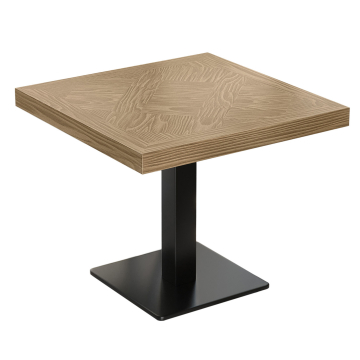 VM | Bistrotafel | 70 x 70 cm | H 77 cm | Eikenhout | Onderstel: Zwart