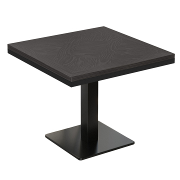 VMST | Bistro Tisch | 80 x 80 cm | H 76 cm | Wenge | Gestell: Schwarz