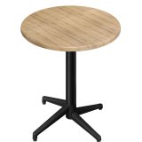 WAP | Bistro ulkosuoja | Ø:H 70 x 109 cm | Tammi / Musta | Pyöreä | Taitettava