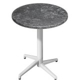 WAP | Bistro-ulkopöytä | Ø:H 60 x 109 cm | Felsen / Valkoinen | Pyöreä | Kantokahvallinen