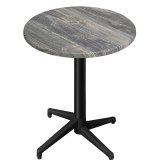 WAP | Bistro Ulkopöytärvety | Ø:H 70 x 109 cm | Rustiikkinen mänty / Musta | Ympyrä | Taittuva