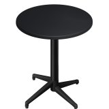 WAP | Bistro Udendørs Barbord | Ø:H 60 x 109 cm | Sort / Sort | Rundt | Foldbart