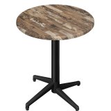 WAP | Bistro Ulkoilmahissi | Ø: H 70 x 109 cm | Vintage Old / Musta | Pyöreä | Taitettava