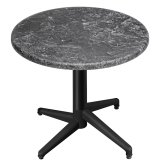 WAP | Bistro Table Extérieur | Ø : H 60 x 74 cm | Felsen / Noir | Ronde
