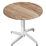 WAP | Bistro Außen Tisch | Ø:H 70 x 74 cm | Sheesham / Weiß | Rund