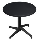 WAP | Bistro Table d'extérieur | Ø : H 60 x 74 cm | Noir / Noir | Rond