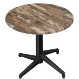 WAP | Bistro Table extérieur | Ø : H 60 x 74 cm | Vintage Old / Noir | Rond