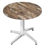WAP | Bistro Außen Tisch | Ø:H 70 x 74 cm | Vintage Old / Weiß | Rund