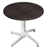 WAP | Bistro Außen Tisch | Ø:H 70 x 74 cm | Wenge / Weiß | Rund