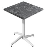 WAP | Bistro Buiten Sta tafel | B: D: H 60 x 60 x 109 cm | Rots / Witte | Vierkant | Opvouwbaar