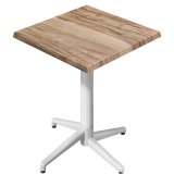 WAP | Bistro Buiten Statafel | B: T: H 60 x 60 x 109 cm | Sheesham / Wit | Vierkant | Inklapbaar