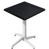 WAP | Bistro Buiten Hoge Tafel | B: H: D 60 x 60 x 109 cm | Zwart / Wit | Vierkant | Opvouwbaar