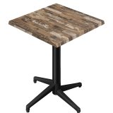 WAP | Bistro Außen Stehtisch | B:T:H 70 x 70 x 109 cm | Vintage Old / Schwarz | Quadratisch | Klappbar