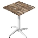 WAP | Bistro Buiten Sta-tafel | B: T: H 60 x 60 x 109 cm | Vintage Oud / Wit | Vierkant | Opvouwbaar