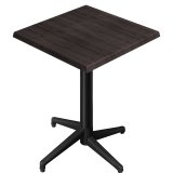 WAP | Bistro Buiten Sta-tafel | B: T: H 70 x 70 x 109 cm | Wenge / Zwart | Vierkant | Opvouwbaar
