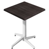 WAP | Bistro Außen Stehtisch | B:T:H 70 x 70 x 109 cm | Wenge / Weiß | Quadratisch | Klappbar