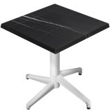 WAP | Bistro Outdoor Table | P: L: K 70 x 70 x 74 cm | Musta marmor | Neliönäinen