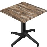 WAP | Bistro Ulkoilmapöytä | B: L: K 60 x 60 x 74 cm | Vintage Old / Musta | Neliönmallinen