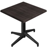WAP | Bistro Tisch zewnętrzny | Wymiary (Szerokość x Głębokość x Wysokość): 60 x 60 x 74 cm | Wenge / Czarny | Kwadratowy