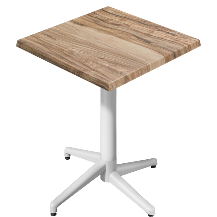 WAP | 31259 | B:D:H 60 x 60 x 109 cm | Sheesham / Vit | Quadratisch | Klappbar