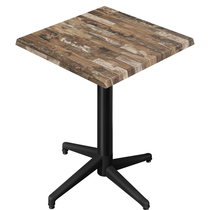 WAP | 31259 | B:D:H 70 x 70 x 109 cm | Vintage Old / Svart | Quadratisch | Klappbar