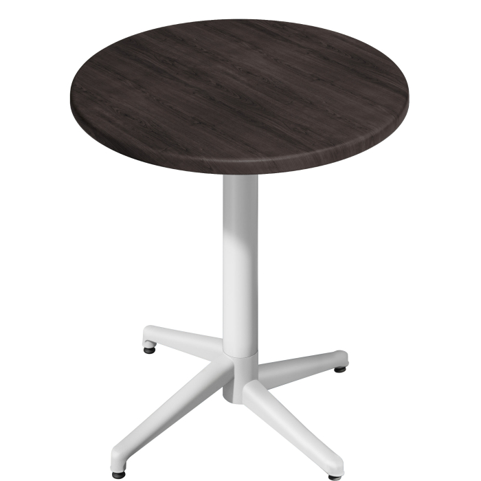 WAP | Werzalit Bistro Bar Table | Ø:H 70 x 109 cm | Wenge / Biały