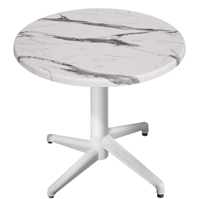 WAP | 31257 | Ø:A 60 x 74 cm | Mármol blanco / blanco | Redondo