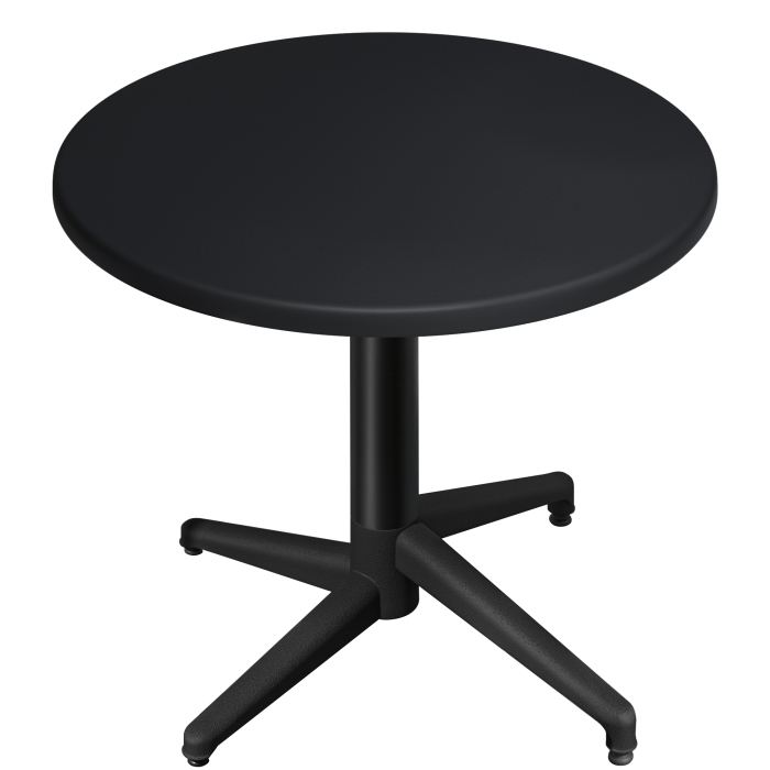 WAP | Werzalit Bistro Table | Ø:H 70 x 74 cm | Black / Czarny