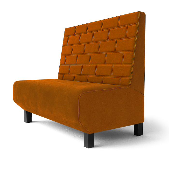 Wagner F | Gastrobank | L:K 160 x 120 cm | Oranssi | Kivi | sametti