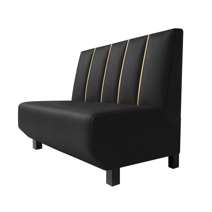 Wagner F | Banco de restaurante | An:Al 60 x 120 cm | Negro | Dubái | Cuero